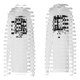 チアママ ハートフェルト応援チアリーディングママ 母の日 長袖Tシャツ - Kawaiitshirt