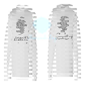 チェサピーク湾 ホタテ貝殻 貝殻 ビーチ 沿岸釣り 長袖Tシャツ - Kawaiitshirt