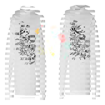 ティラノサウルス 恐竜 骨格 化石 古生物学 長袖Tシャツ - Kawaiitshirt