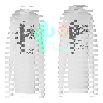 テキサス キュート 気まぐれなサボテン 南西部の太陽 砂漠 バケーション 長袖Tシャツ - Kawaiitshirt