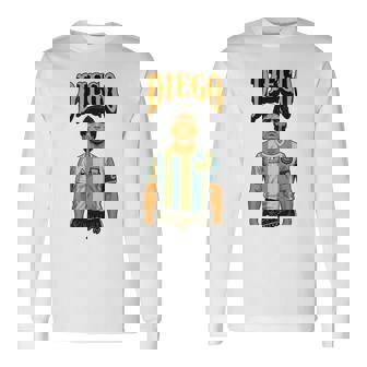 ディエゴ アルマンド マラドーナ アルゼンチン 長袖tシャツ 長袖Tシャツ - Kawaiitshirt