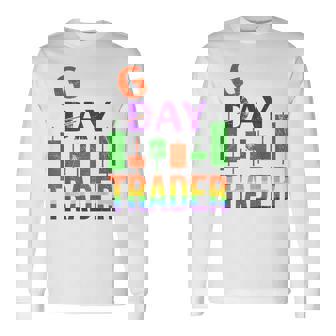 デイストライクスルーゲイトレーダープライド月間トレーディングオタクファニー。 長袖Tシャツ - Kawaiitshirt