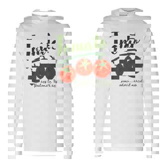 トマトガール 夏 Il ポモドーロ イタリアンサマー 長袖Tシャツ - Kawaiitshirt