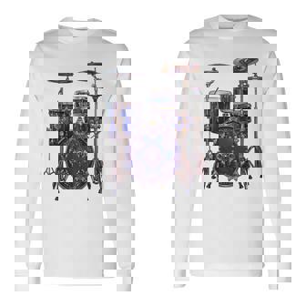 ドラム ドラマー ドラミング ドラム 長袖tシャツ 長袖Tシャツ - Kawaiitshirt