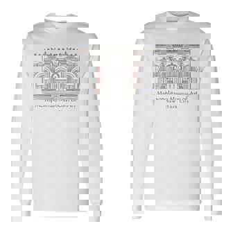 ニューヨーク、メトロポリタン美術館、アメリカ、手描き 長袖Tシャツ - Kawaiitshirt