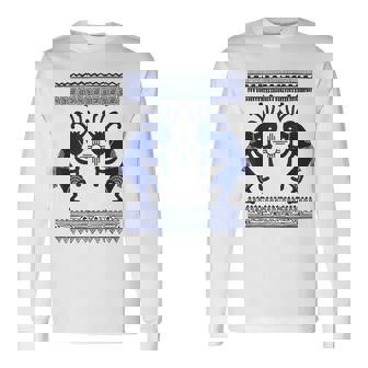 ネイティブアメリカン カルチャー ココペリ ミュージシャンボーダー 1 楽しい 長袖Tシャツ - Kawaiitshirt