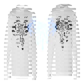 ネイティブアメリカン ココペリ クジラ ドリームキャッチャー 9 ファンファン ファン 長袖Tシャツ - Kawaiitshirt