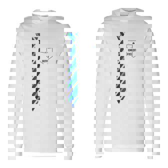 ネクタイで在宅ワーク ホームオフィス・アウトフィット Homeoffice Outfit 長袖Tシャツ - Kawaiitshirt