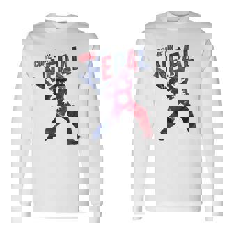 ネパールクリケットジャージ 2024 ネパール国旗サポーター クリケットファン 長袖Tシャツ - Kawaiitshirt