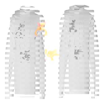 バックプリント ノッシン お尻 犬 かわいい コーギー 長袖Tシャツ - Kawaiitshirt