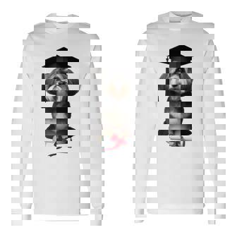 ハバニーズ犬 グラチュエーションキャップ トレーニング 学校 卒業生 オーナー 長袖tシャツ 長袖Tシャツ - Kawaiitshirt