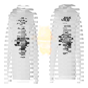 ハムスター ウェイトリフティング フィットネスジム 長袖Tシャツ - Kawaiitshirt