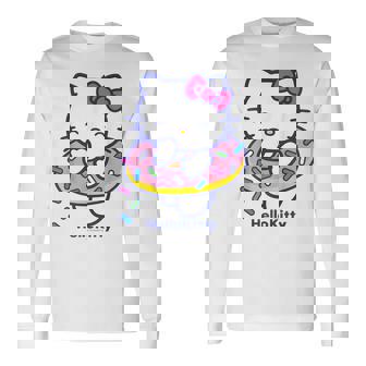 ハローキティ Usデザイン うきわ 長袖Tシャツ - Kawaiitshirt