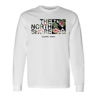 ハワイ ヴィンテージスタイル ノースショア ハレイワ ヤシの木 長袖Tシャツ - Kawaiitshirt