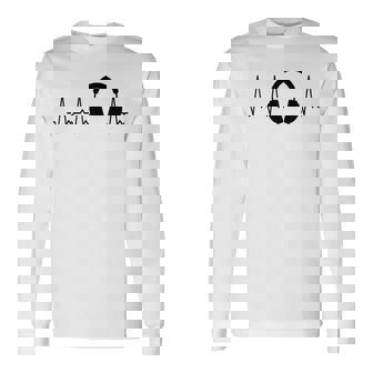 ハートビートヘッドホン 長袖Tシャツ - Kawaiitshirt