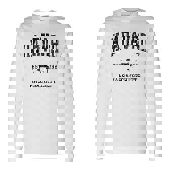 ハーバード マサチューセッツ Ma ビンテージ アスレチック ブラックスポーツデザイン 長袖Tシャツ - Kawaiitshirt