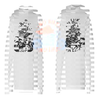 バイク 面白tシャツ No Bike No Life メンズ オートバイ モーターサイクル おもしろ ツーリング 服 長袖Tシャツ - Kawaiitshirt