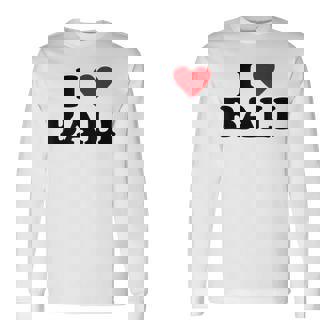 バケーションアイランドハート-ファニーアイラブバリ 長袖Tシャツ - Kawaiitshirt