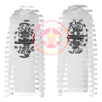 バックプリントのみ レトロ ビンテージ ガソリンスタンド スター モーター オイルカー 長袖Tシャツ - Kawaiitshirt