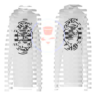 バックプリントのみ レトロ ビンテージ ガソリンスタンド レッドハット モーターオイル 長袖Tシャツ - Kawaiitshirt