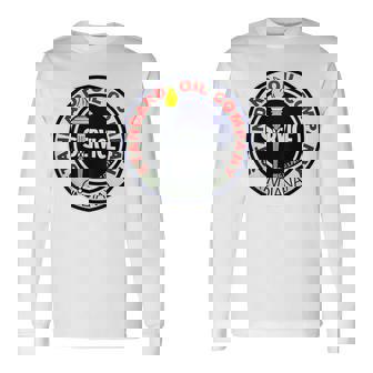 バックプリントのみ レトロ ヴィンテージ ガソリンスタンド 標準モーターオイル 長袖Tシャツ - Kawaiitshirt