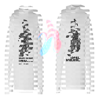 バナナ アメリカ国旗 パトリオット アメリカ パーティー ファニー フルーツ リパブリック 長袖Tシャツ - Kawaiitshirt