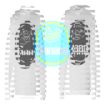 バナナ ステッカー フルーツ レイジー ハロウィン コスチューム 長袖Tシャツ - Kawaiitshirt