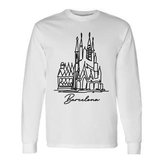 バルセロナ サグラダ ファミリア スペイン お土産 長袖Tシャツ - Kawaiitshirt
