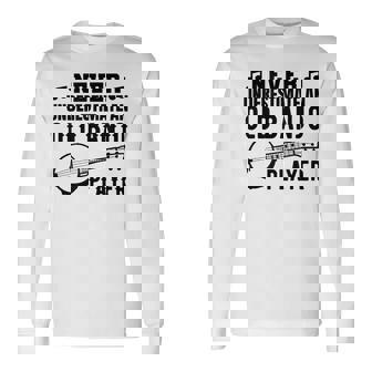 メンズ バンジョーじいさんバンジョーインストラクター 長袖Tシャツ - Kawaiitshirt