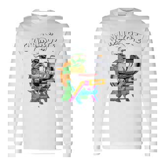 バーベキュー ヒキガエル 面白い 亀 バーベキュー ジャンパー 面白い 長袖Tシャツ - Kawaiitshirt