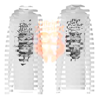 パジャマ バレンタイン カワウソ ラブ 長袖Tシャツ - Kawaiitshirt