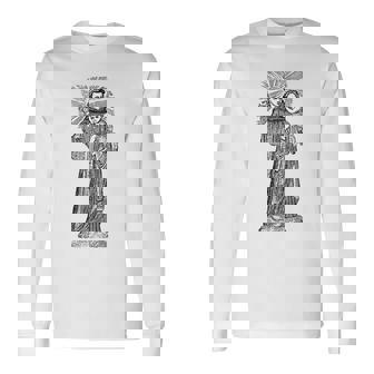 パドヴァの聖アンソニー 赤ちゃん イエス ヴィンテージ カトリック 守護聖人 長袖Tシャツ - Kawaiitshirt