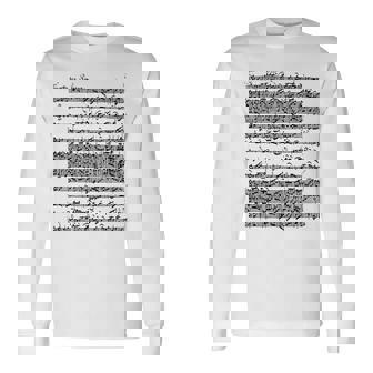 パルティータ ホ長調 ガヴォッテ ソロ ヴァイオリン ヨハン・セバスティアン・バッハ 長袖Tシャツ - Kawaiitshirt