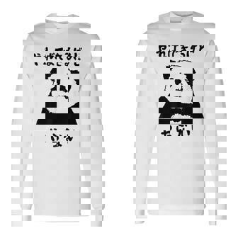 パンダ「やればできるけどやらない」文字入り おもしろ 筆文字 面白い 服 面白い 長袖Tシャツ - Kawaiitshirt