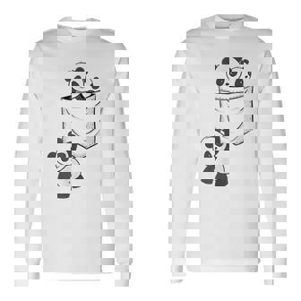 パンダ愛好家のためのポケットの中のかわいいカワイイベイビーパンダ 長袖Tシャツ - Kawaiitshirt