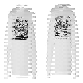 ビッグテキサス 不思議の国のアリス マッドハッターズ ティーパーティーtシャツ 長袖Tシャツ - Kawaiitshirt