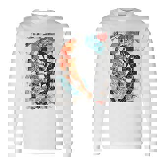 ビンテージ グラフィティ 錦鯉 魚 鯉 長袖tシャツ 長袖Tシャツ - Kawaiitshirt