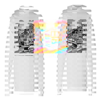 ビンテージ サンフランシスコ ケーブルカーf カストロ カリフォルニア Lgbtq 長袖tシャツ 長袖Tシャツ - Kawaiitshirt