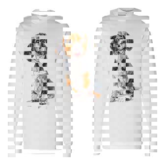 ビーグル 犬 モチーフ ペット イラスト ビーグル 長袖Tシャツ - Kawaiitshirt