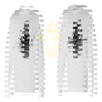 ビーバー 恋人 動物 アート イラスト グラフィック ビーバー 長袖Tシャツ - Kawaiitshirt