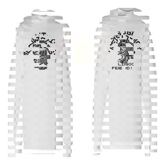 ピクセル アニマルズ マヌルネコ Manul Pallas's Cat 黒フォント 長袖Tシャツ - Kawaiitshirt