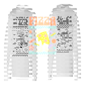 ピザ愛好家 ピザピース 長袖Tシャツ - Kawaiitshirt