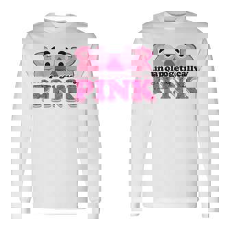 ピンクパンサー Unapologeically ピンク 長袖Tシャツ - Kawaiitshirt