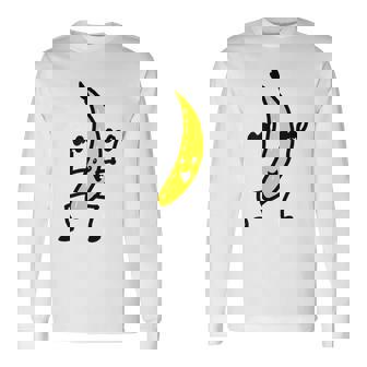 メンズ ファニースティックフィギュア フィットネス バナナダンベル トレーニング 長袖Tシャツ - Kawaiitshirt