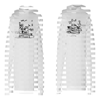 フクロウとプッシーキャット エドワード・リア 長袖Tシャツ - Kawaiitshirt