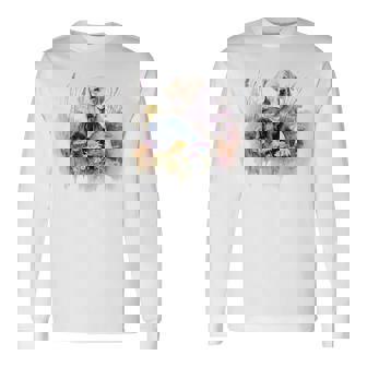 フローラルワイルドフラワー 犬 ラブラドールレトリバー 長袖Tシャツ - Kawaiitshirt