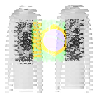 ブラジル 旗 大 国旗 メンズ レディース キッズ ブラジル 長袖Tシャツ - Kawaiitshirt