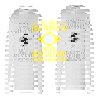 ブラジル国旗 ブラジル メンズ レディース キッズ グリーン ポルトガル語 長袖Tシャツ - Kawaiitshirt