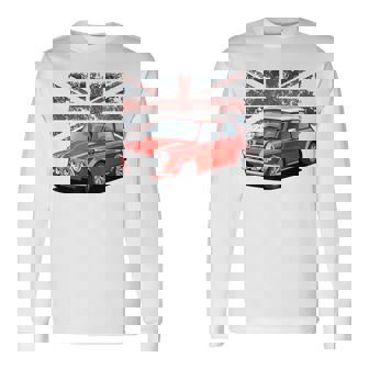 ブリティッシュクラシックカー レッドミニスポーツカー 長袖Tシャツ - Kawaiitshirt