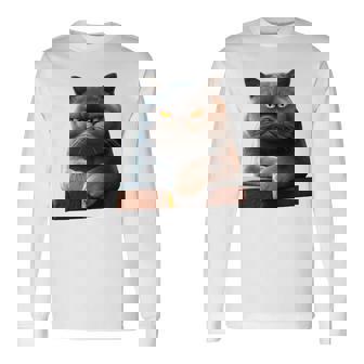 ブリティッシュショートヘア猫猫ママ猫ママかわいい猫 長袖tシャツ 長袖Tシャツ - Kawaiitshirt